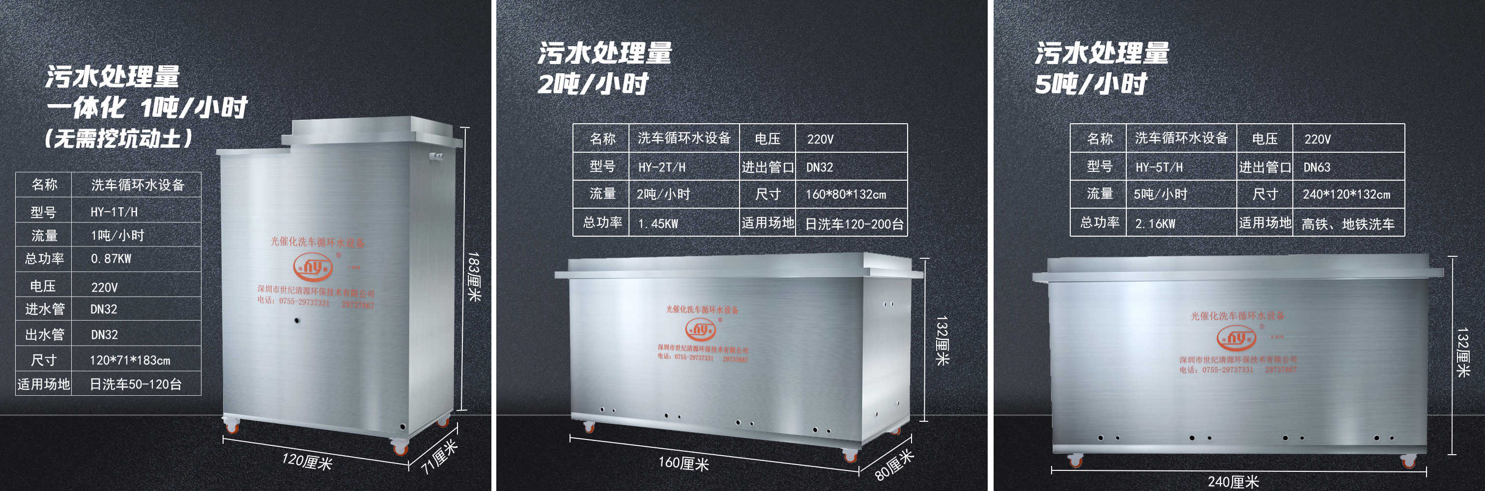 光催化氧化洗车水循环设备处理量