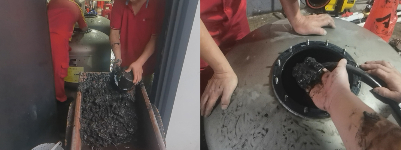 原油站砂罐洗车污水处理设备泥沙清理现场
